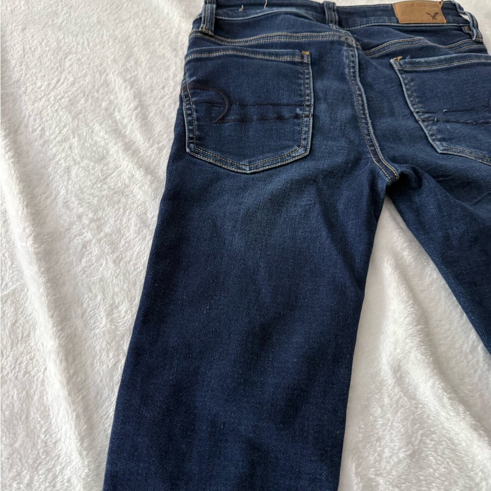 American Eagle Super Stretch Low Rise Skinny Jeggings Jeans 00 - Picture 8 of 8